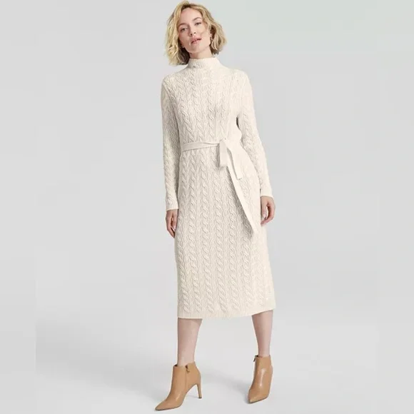 white christmas dresses With Ease Cream Mock Neck Sweater Tunic – Shop the Mint main image 0